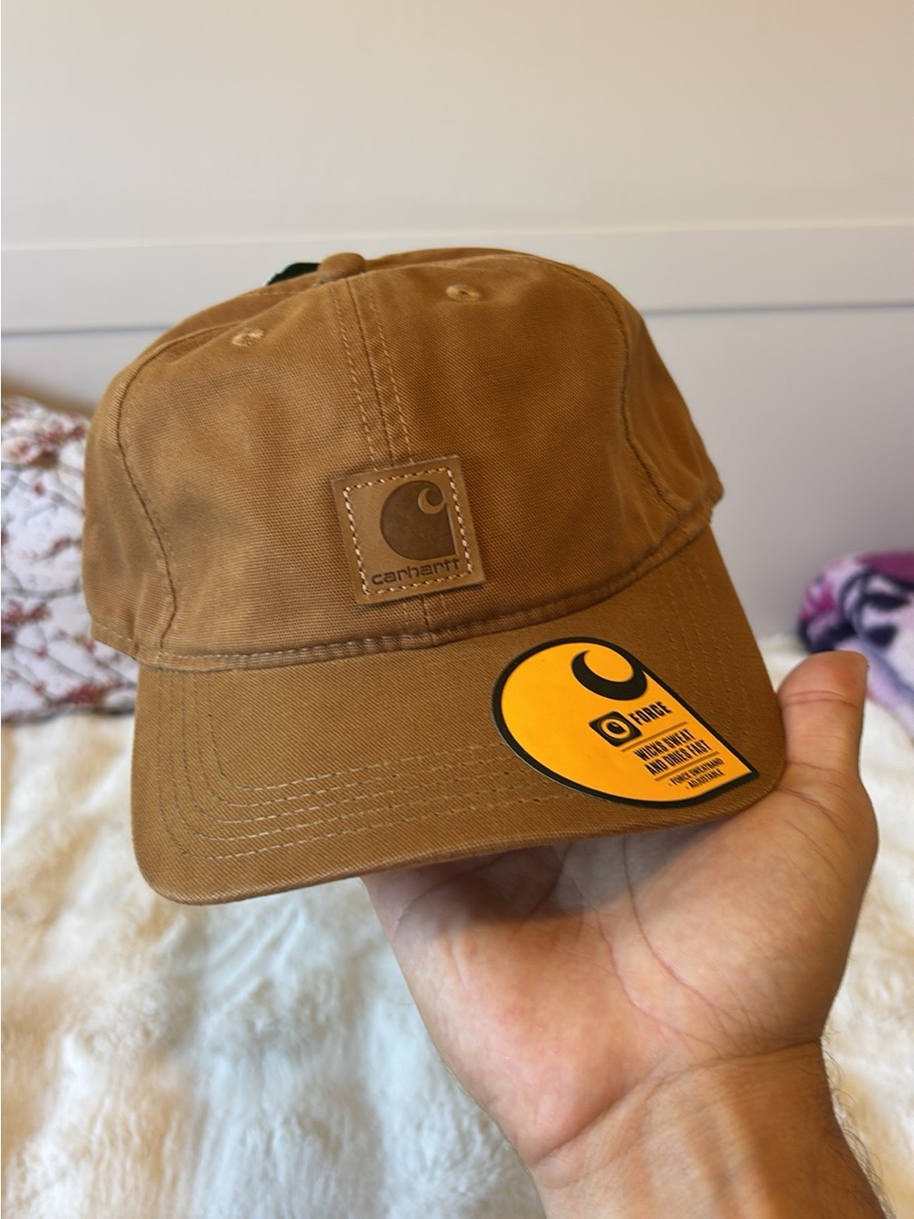 Carhartt Tan Canvas Logo Baseball Cap